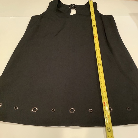NEW Alex Marie Dress Size 14 Black VNeck Sleeveless Poetic Elegance Grommets - Picture 7 of 12